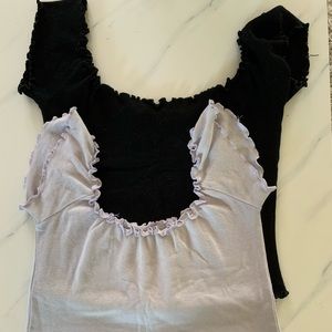 Brandy Melville Purple & Black Shirt